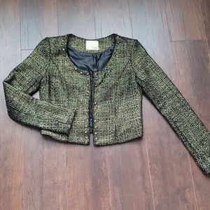 Mustard seed studded blazer